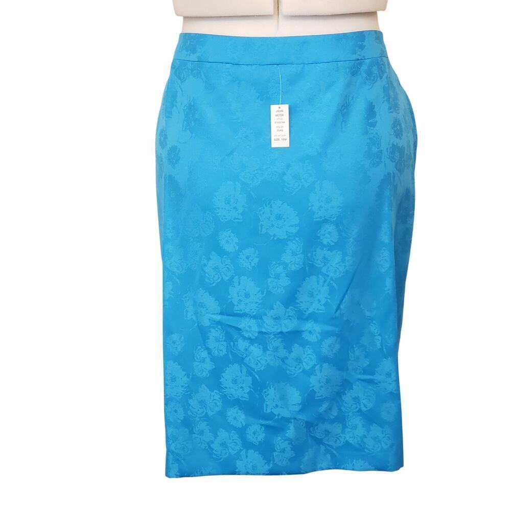 Turquoise John Meyer Skirt Suit - Size 16W | New w/ Tags | Church & Event Ready - Picture 3 of 13
